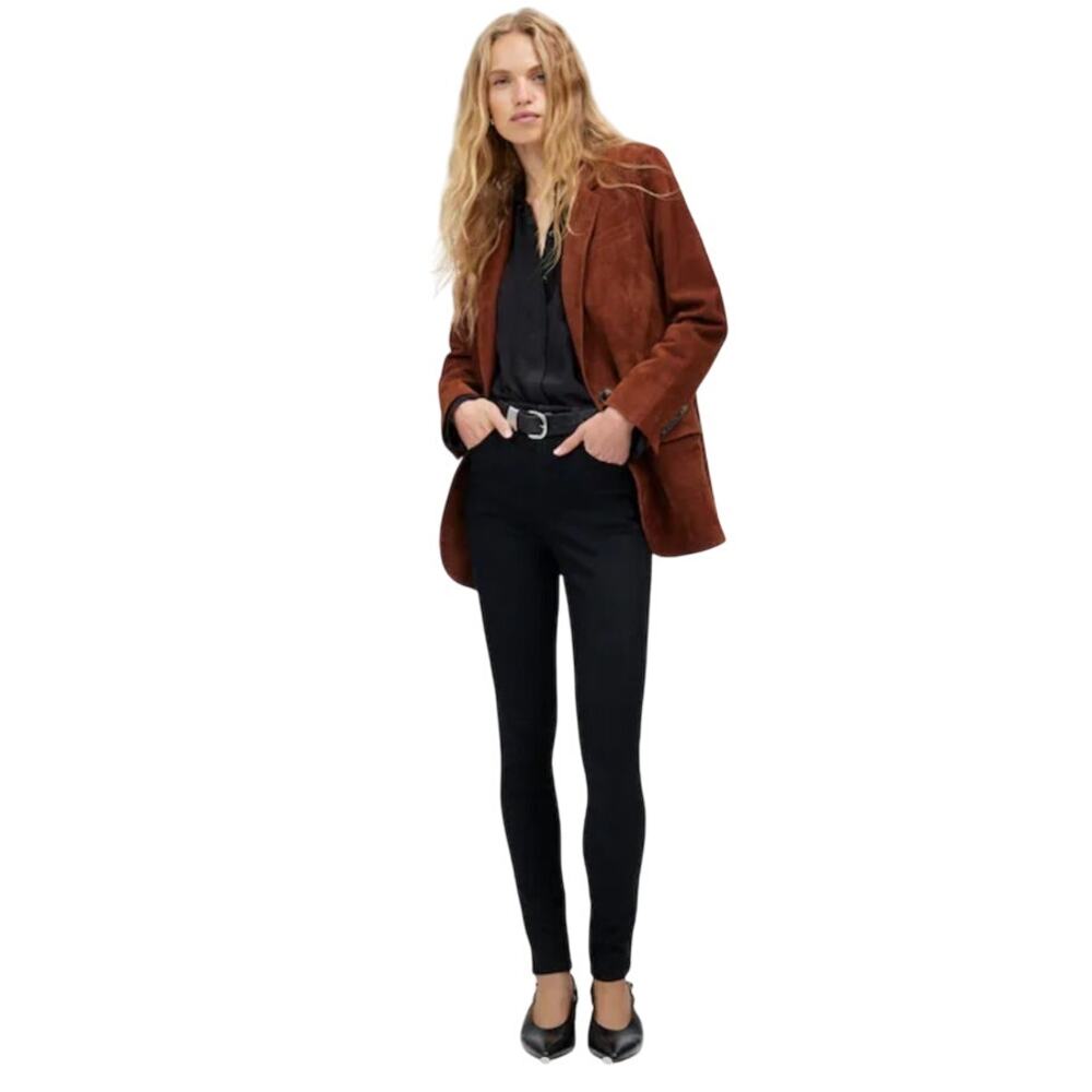 NWT Madewell 10" High-Rise Skinny Jeans in Black Frost NS969‎ Size 25